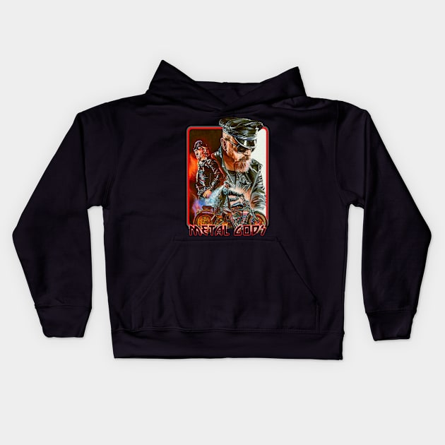 metal gods Kids Hoodie by Chris Hoffman Art